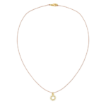 Lucky Feather Sun Necklace on white background. Gold sun charm on nylon cord.